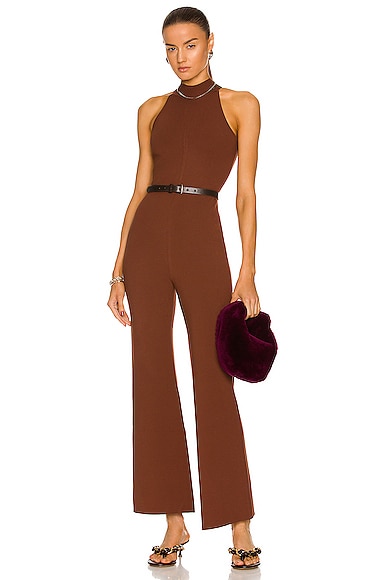 Seventies Knit Belted Jumpsuit