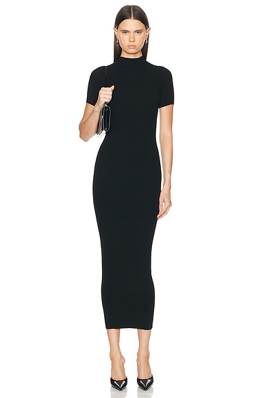 Shop Zeynep Arcay Backless Knit Midi Dress In Black