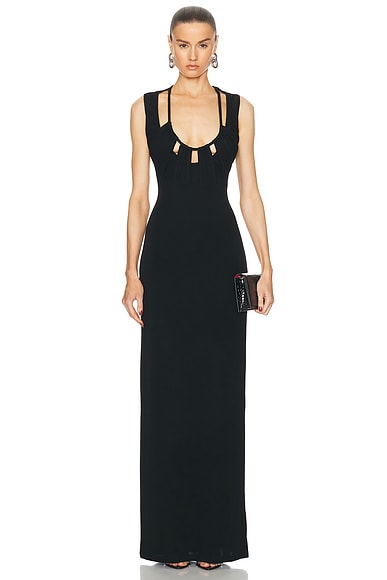 Shop Zeynep Arcay Jersey Gown In Black