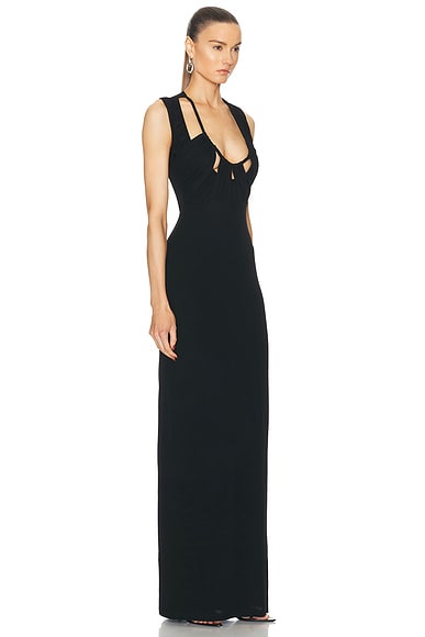 Shop Zeynep Arcay Jersey Gown In Black