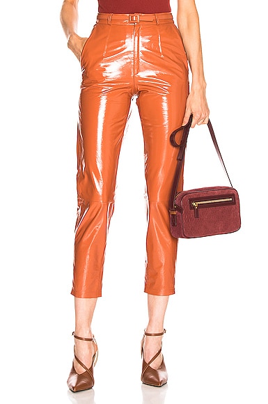 Mom Patent Leather Pants