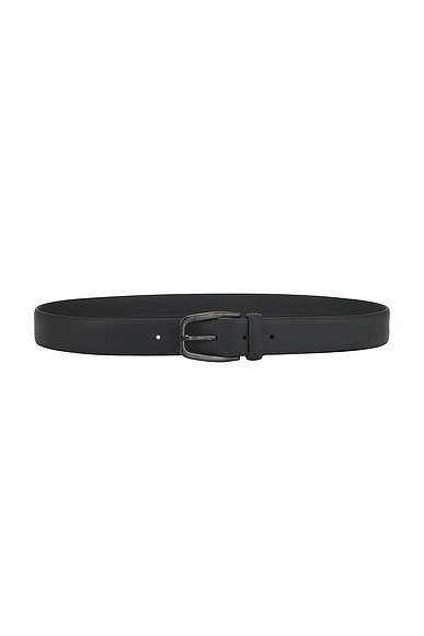 Zegna Fixed Vendome Buckle Belt in Black