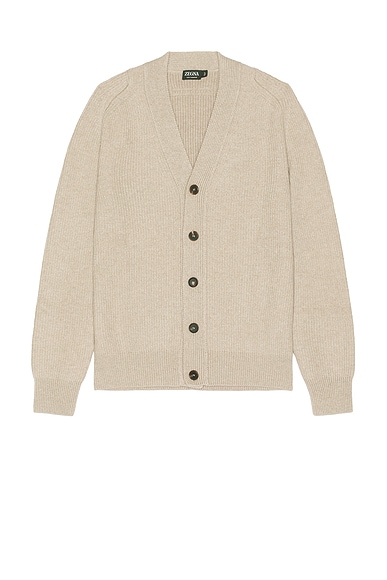 Thom Browne Reversed Jersey Oversized Cardigan in Light Grey FWRD