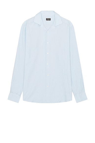Zegna Cashco Shirt in Light Blue