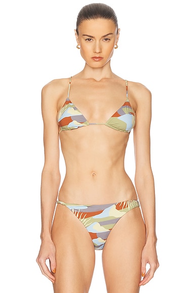Ziah Triangle Bikini Top in Rio