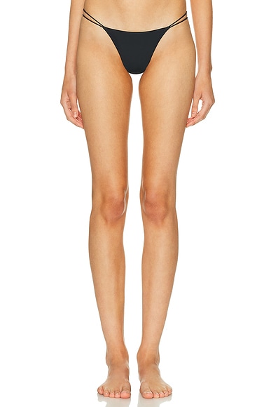 Ziah Hardware Petit Bikini Bottom in Black