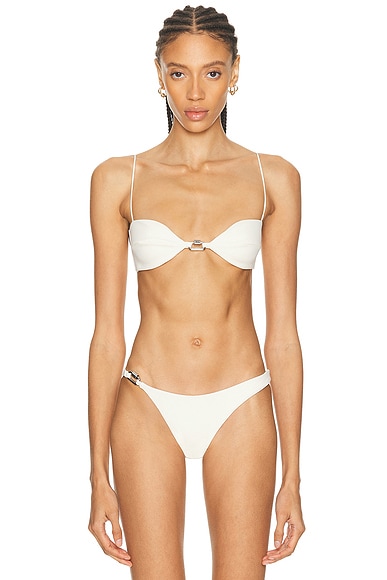 Ziah Bravissimo Hardware Bikini Top in Ecru