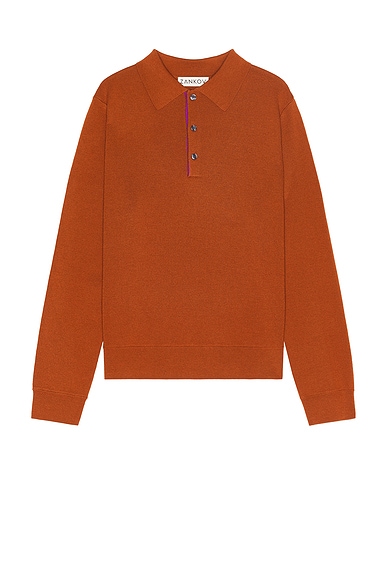 Zankov Artem Merino Polo in Tabacco
