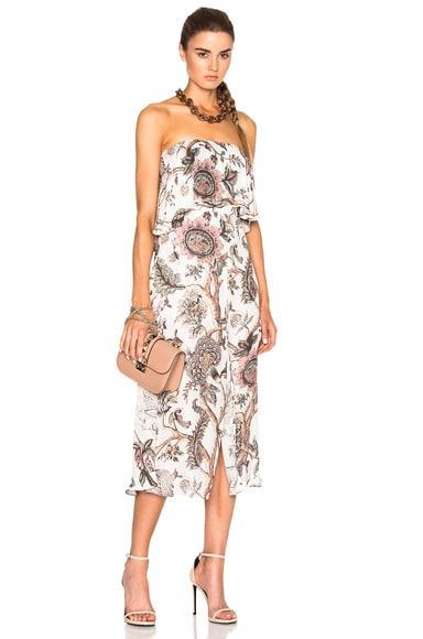 Zimmermann strapless flounce dress discount