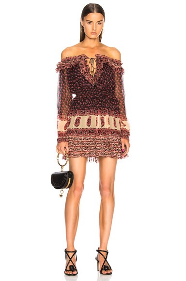 Jaya Stamp Frill Dress