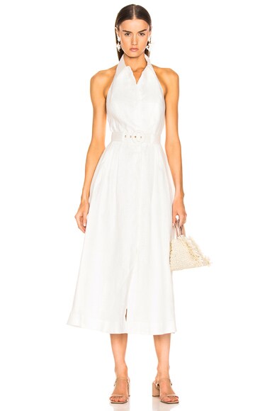 Zimmermann white halter online dress