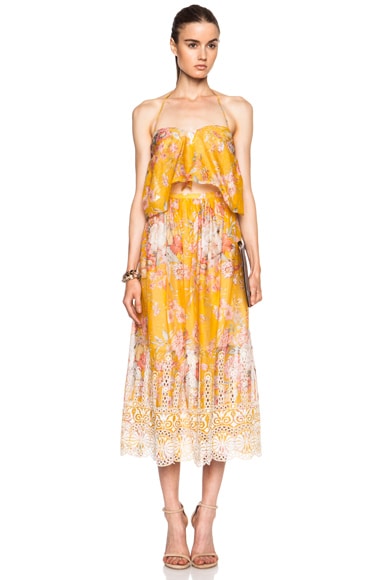 Confetti Scallop Cotton Tie Dress