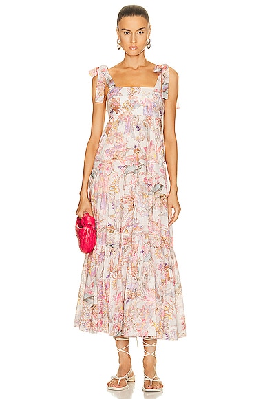 Cira Tie Shoulder Midi Dress
