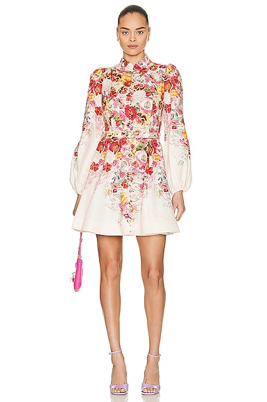 Zimmermann Wonderland Buttoned Mini Dress in Poppy Ivory Zimmermann Wonderland Buttoned Mini Dress in Poppy Ivory