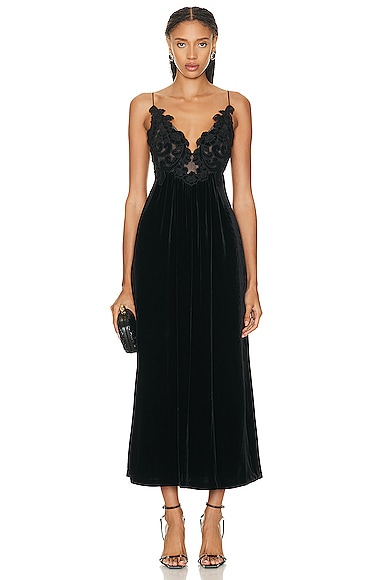 Sensory Velvet Slip Dress