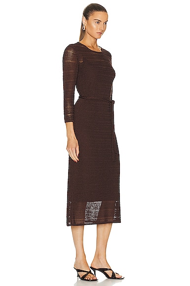 Shop Zimmermann Ginger Cover Up Midi Dress In Chocolate