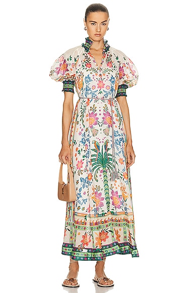Zimmermann Ginger Swing Maxi Dress in Cream Multi | FWRD