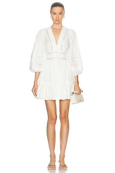 Ganni Charron Dress in Serenity Blue FWRD