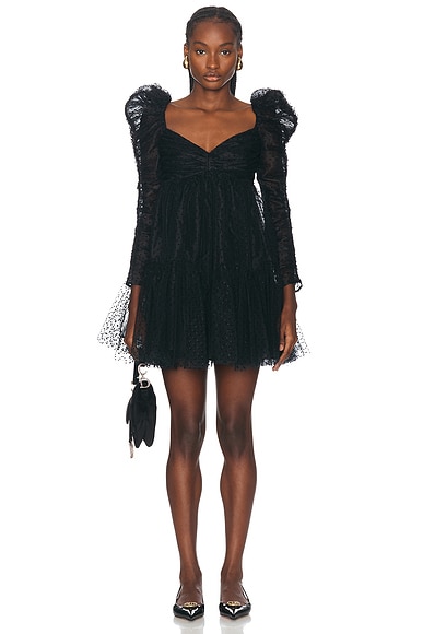 Ganni Charron Dress in Serenity Blue FWRD