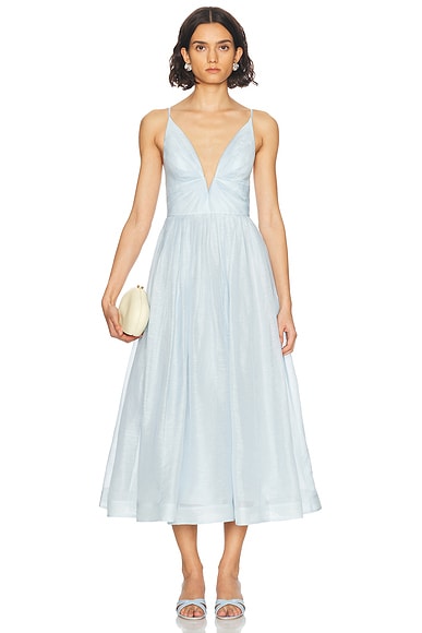Illuminate V Neck Midi Dress