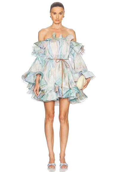 Illuminate Flounce Mini Dress