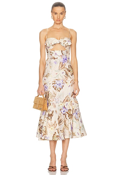 Coco Tie Front Midi Dress