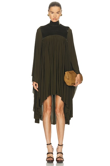 Zimmermann Memento Batwing Mini Dress in Olive