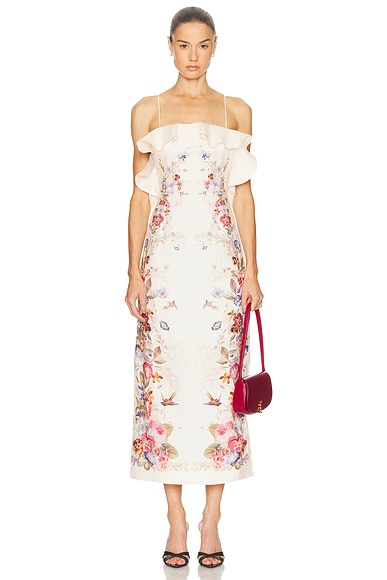 Patience Frill Midi Dress