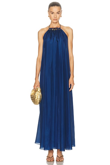 Aster Gathered Bead Maxi Dress