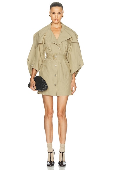 Zimmermann Valiant Utility Mini Dress in Olive