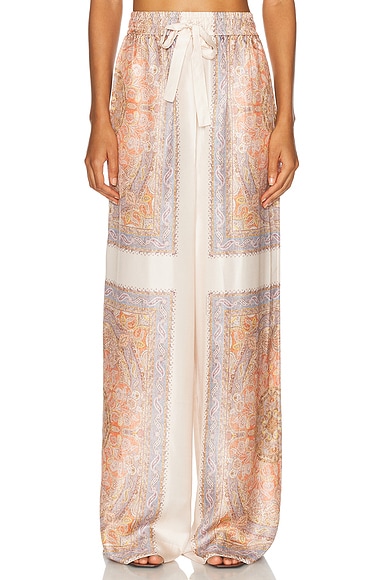 Zimmermann Illustration Track Pant in Paisley Haze | FWRD