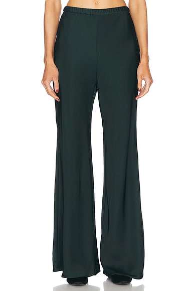 Zimmermann Eden Slouch Flare Pant in Bottle Green