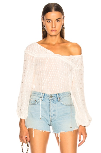 Zimmermann Carousel Soft Wrap Silk Blouse in Print | FWRD