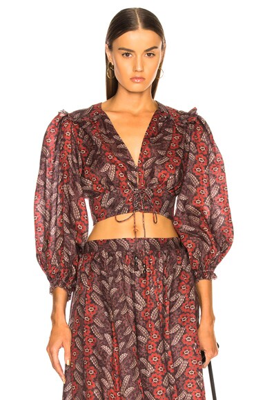 Bayou Corset Tie Front Top