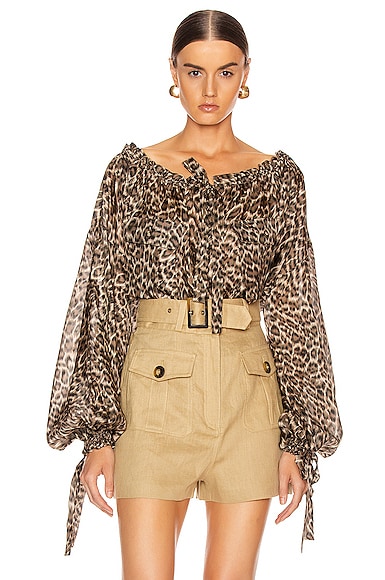 Zimmermann Suraya Silk Pocket Blouse In 