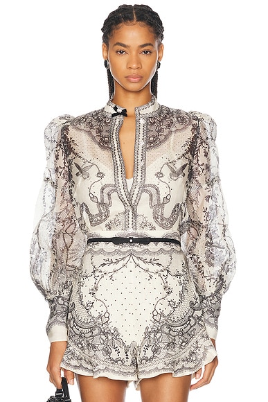 Zimmermann allia cross stitch short dress discount