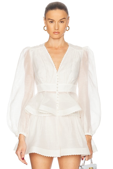 Dawning V-Neck Beaded Blouse