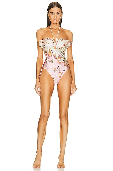 ワンピース水着 Zimmermann FW25 INTERO FLORAL (4620WSS252 CRMBQFLO) Designer One Piece Swimwear | Designer Swimsuit | ZIMMERMANN US