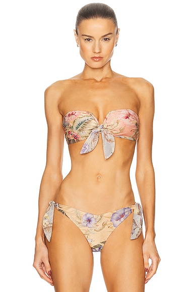 日本最大のブランド Zimmermann Coco FWRD | Floral Multi Pink in Top Bikini Tie Scarf 水着・ラッシュガード