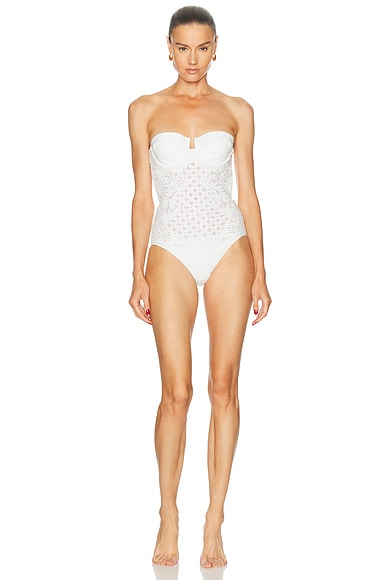 Indra Embroidered One Piece Swimsuit