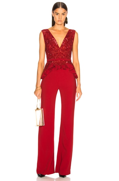 Embroidered Lace Top Jumpsuit