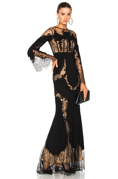 Lace Long Sleeve Gown