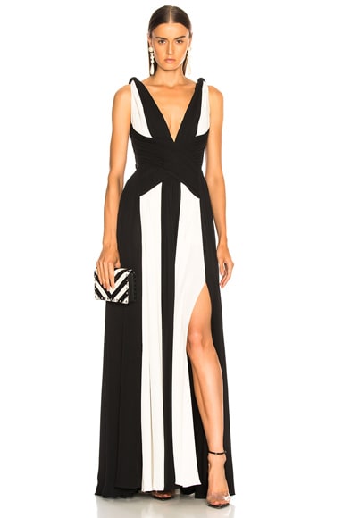 Draped Sleeveless Gown