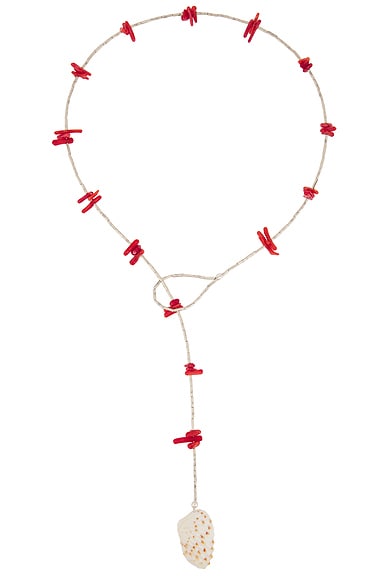 Zycloom Native Loot Necklace in Baby Coral & Sterling Silver