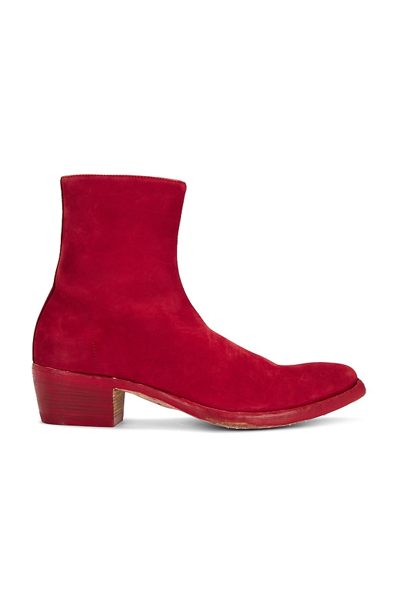 Saint Laurent Lukas 40 Zip Boot in Hazelnut | FWRD