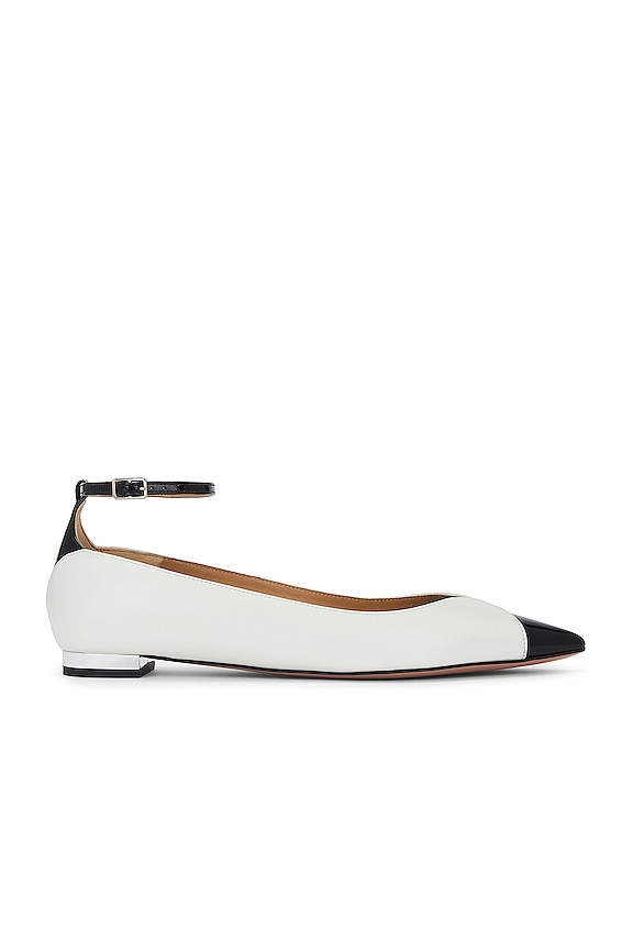 Toteme Asymmetric Ballerina Flat in Snow | FWRD Toteme Asymmetric Ballerina Flat in Snow | FWRD