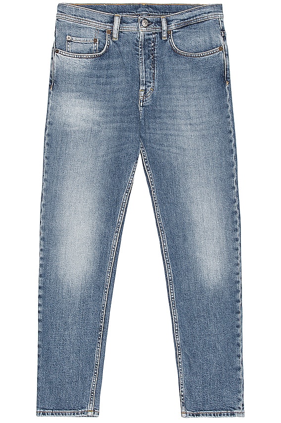 Amiri Leopard Half Track Broken Denim Jean in Classic Indigo