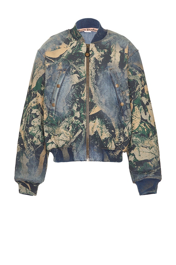 Balenciaga All Over Logo Oversized Jacket in Light Blue | FWRD Balenciaga All Over Logo Oversized Jacket in Light Blue | FWRD