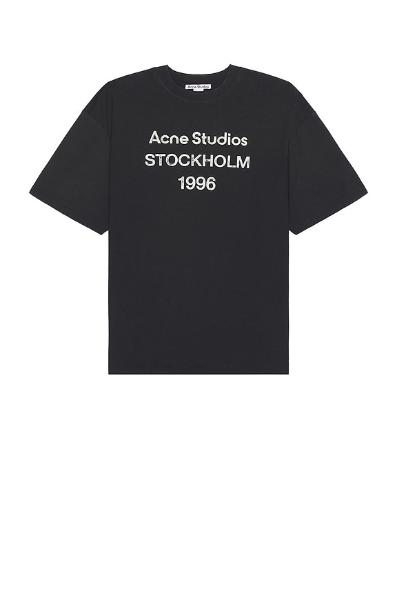 Acne Studios Exford Scribble Tee in Faded Black | FWRD Acne Studios Exford Scribble Tee in Faded Black | FWRD