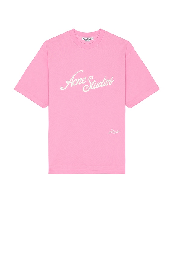 ★【BALENCIAGA 】 WPF T-Shirt★Pink/White★ Balenciaga Large Fit T-Shirt in Fluo Pink & White | FWRD